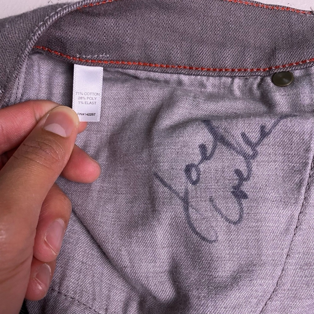 Raleigh Denim Pants 36 (37x28.5) Mens 5 Pocket Martin Slim Taper Light Gray VGUC - Picture 7 of 8